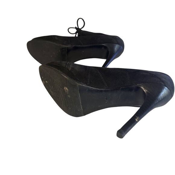 Diane Von Furstenberg suede leather black bootie size 7.5 M - Picture 6 of 6